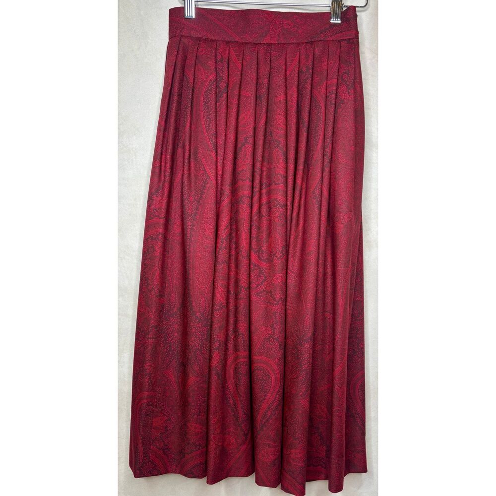Vtg Jeffrey Scott Lady Brookshire Wool Paisley Maxi Skirt 4